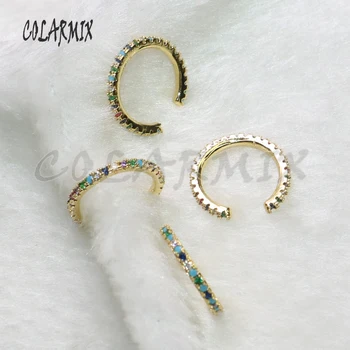 

10 pairs tiny hook earrings Cartilage earrings tiny thin hook earrings accessories rainbow crystal jewels for women 5599