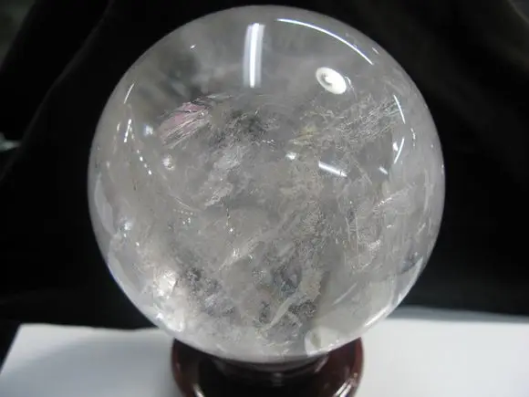 11,8 см ПРИРОДНЫЙ прозрачный кварц Кристальные шарики-сферы+ подставка