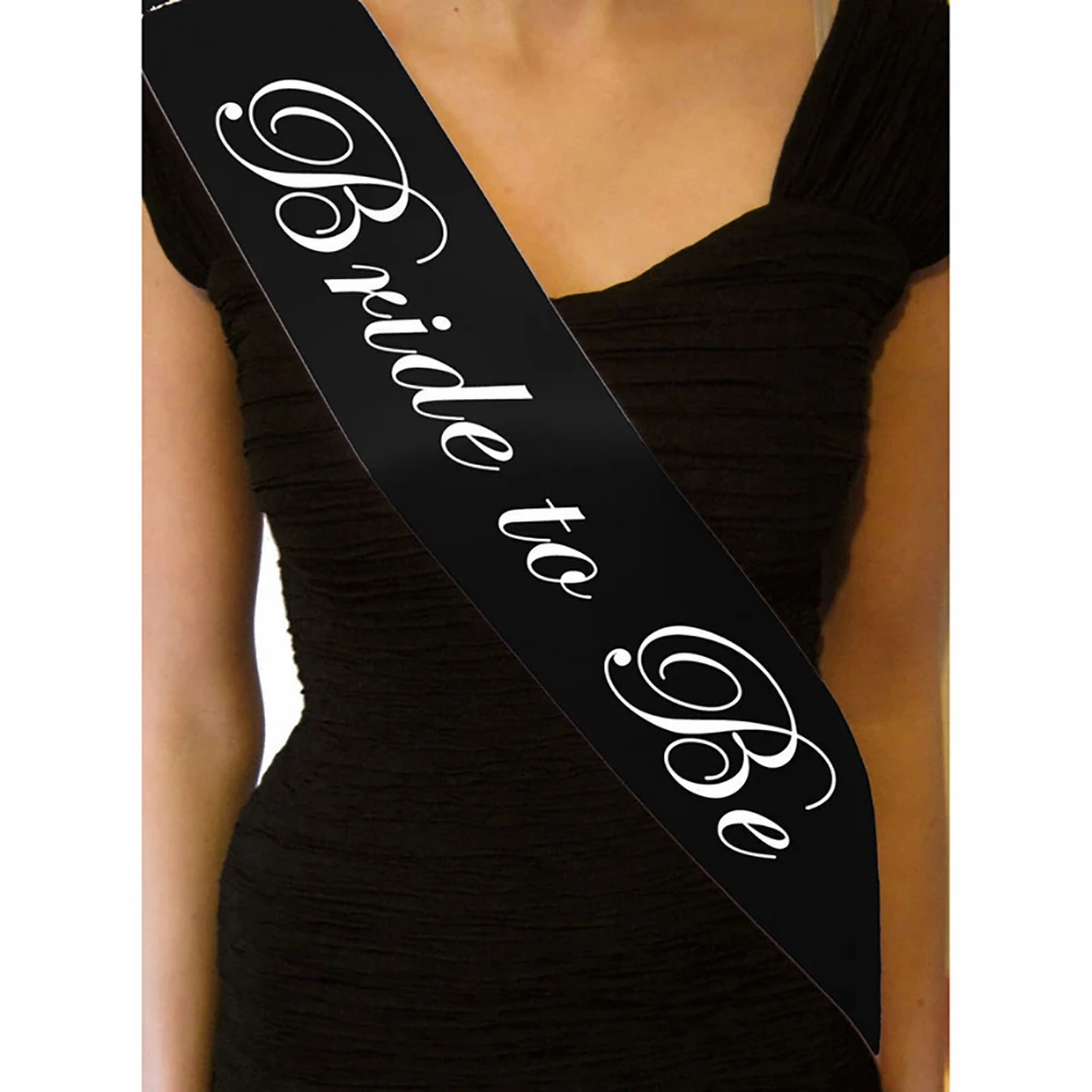 Buy 1pcs Party Supplies Black Hen Party Sashes Bride