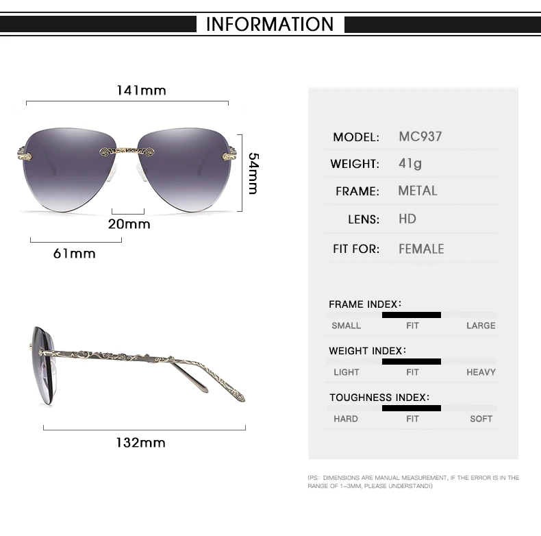 HDCRAFTER Модные солнцезащитные очки без оправы женские Роскошные пилот бабочка женские солнцезащитные очки для дизайнер бренда женской одежды uv400