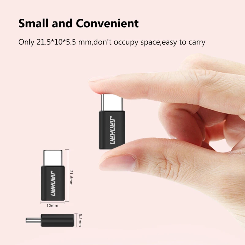 Переходник JianHan USB Type C адаптер Micro в зарядный для Huawei P10 LG G6 G5 Xiaomi 4C OnePlus 3T Lumia 950|adapter