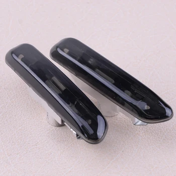 

CITALL 2PCS left & right Car Side Marker Indicator No Bulbs Black Lens for BMW 3-Series E46 1999 - 2001 63138370720 63138370719