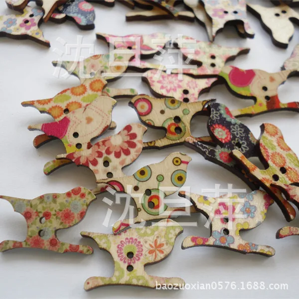100PCS/2-Holes bird button/Eco-Friendly/lovelly and cute/children gifts