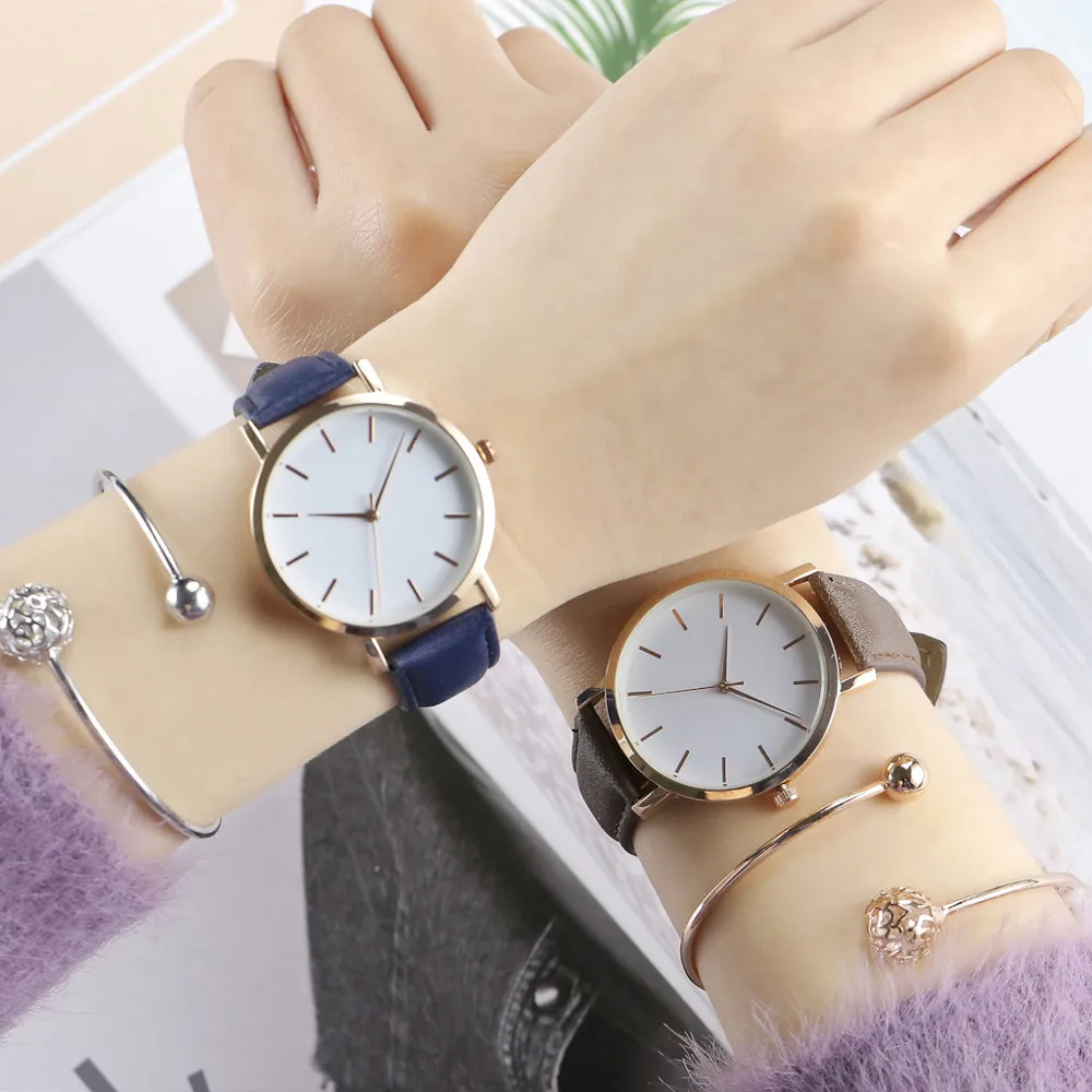 Relogio Feminino женские модные повседневные Простые наручные часы женские часы с кожаным ремешком деловые простые кварцевые наручные часы Montre