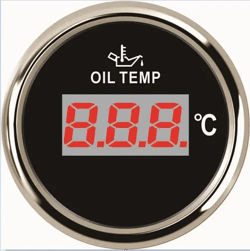 "(52 мм) цифровой датчик температуры масла 50-150 9-32 В с красной подсветкой 12 В 24 В для автомобильной лодки - Цвет: BS