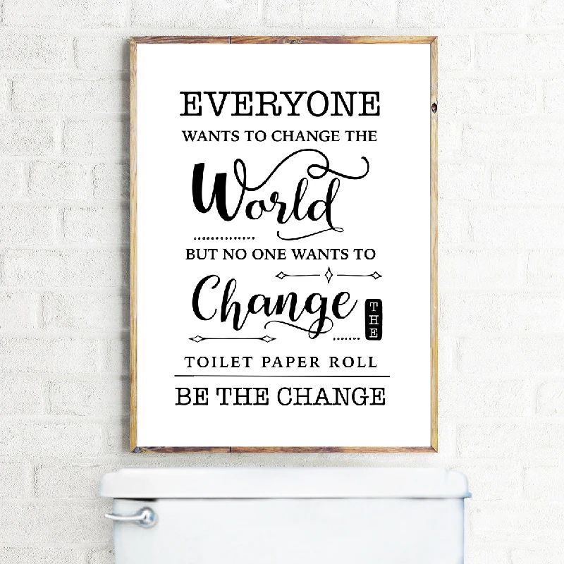 Funny Bathroom Sign Canvas Prints