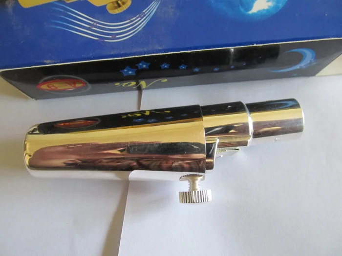 

New Professional custom LOGO Excellent gold Plated Saxophone Mouthpiece for Alto Sax Saxophone New 7
