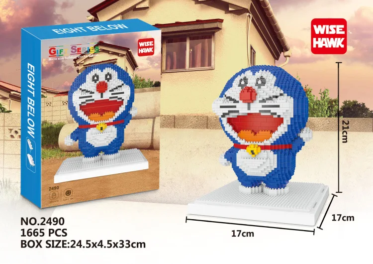 Хобби Строительные блоки мини Kawaii Doraemon аниме мультфильм микро строительные