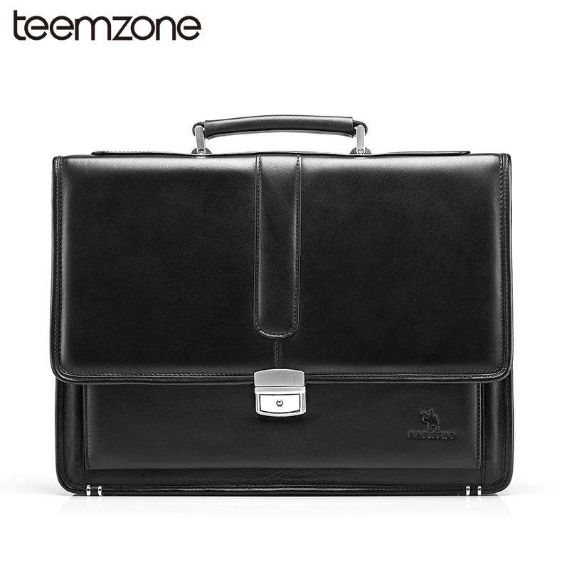 Free Shipping Hot Men's Genuine Leather Vintage Frmal Business Lawyer