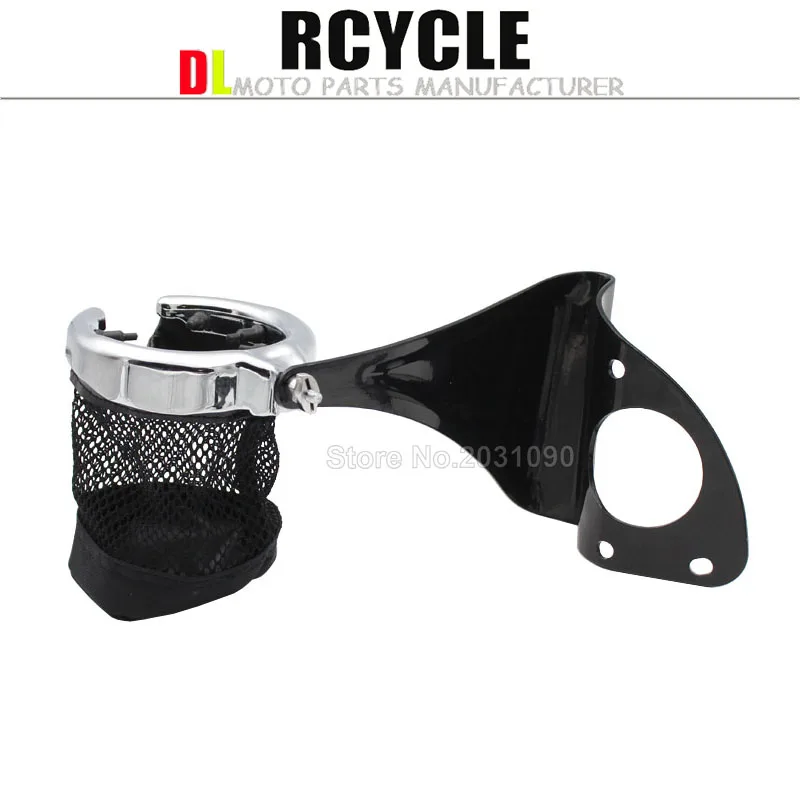 chromium Motorcycle Rear Drink Cup Holder Passenger For Harley Electra