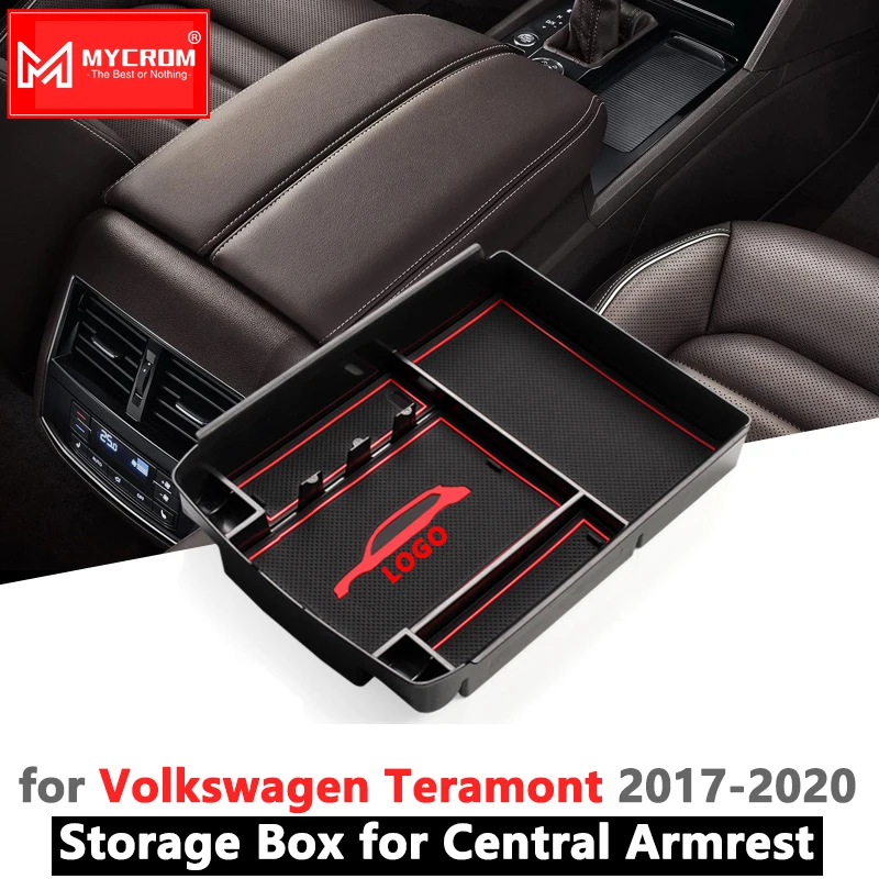 Armrest Box Storage for VW Teramont 2017 2018 2019 2020 Atlas Stowing Tidying Organizer Volkswagen Internal Accessories Car Auto