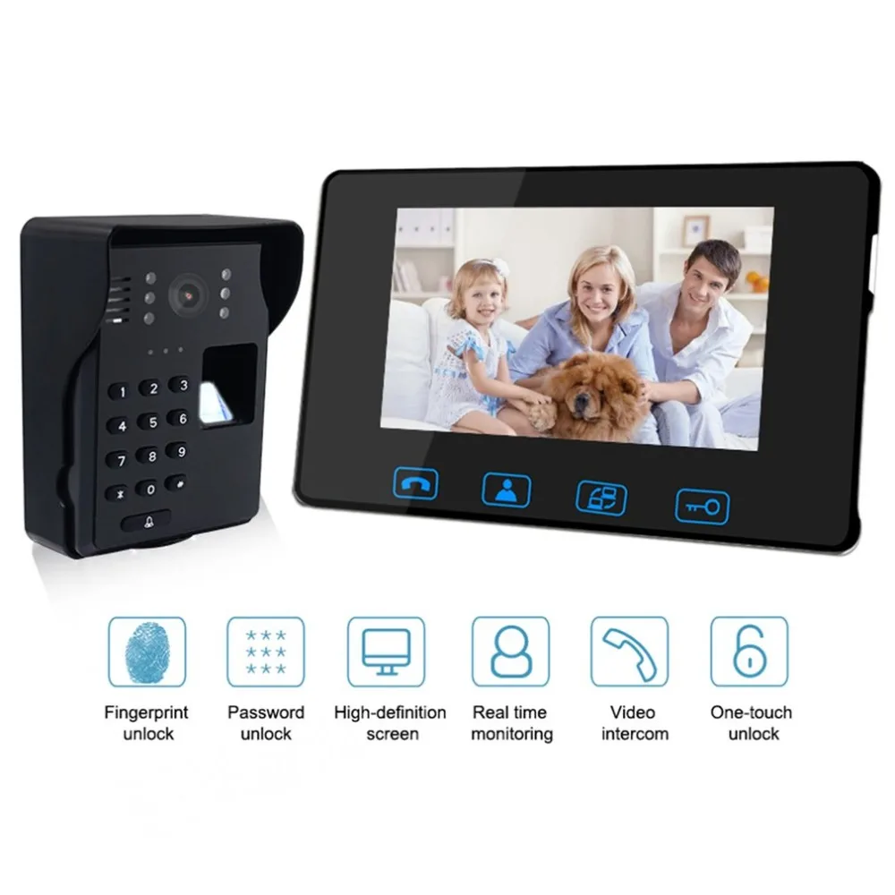 

Wifi Video Doorbell 7 inch Wireless Door Bell Camera Video-eye Door Viewer Intercom 2.4GHz Digital Door Phone System for House