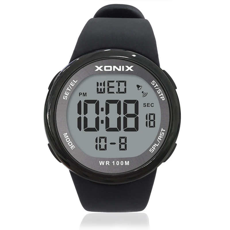 2019 الرياضة Watche الفاخرة الرجال Relogio Masculino LED الرقمية الغوص السباحة Reloj Hombre الزجاج الصخري المقوي مرآة Sumergible ساعة اليد نيويورك