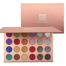 24 Color Sexy Shadow Palette Flash Sequins Eye Shadow Frosted Eye Makeup Waterproof Smoked Glitter Professional Cosmetics