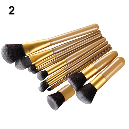 

82WG1652016 New Arrival  11Pcs Wood Handle Makeup Cosmetic Eyeshadow Foundation Concealer Brush Set
