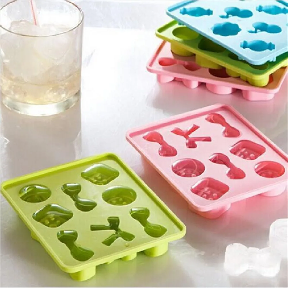 Gadgets Silicone ice cubes chocolate DIY ice molds cakes jelly pudding baking tools butterfly Knot Candy Ice making mold
