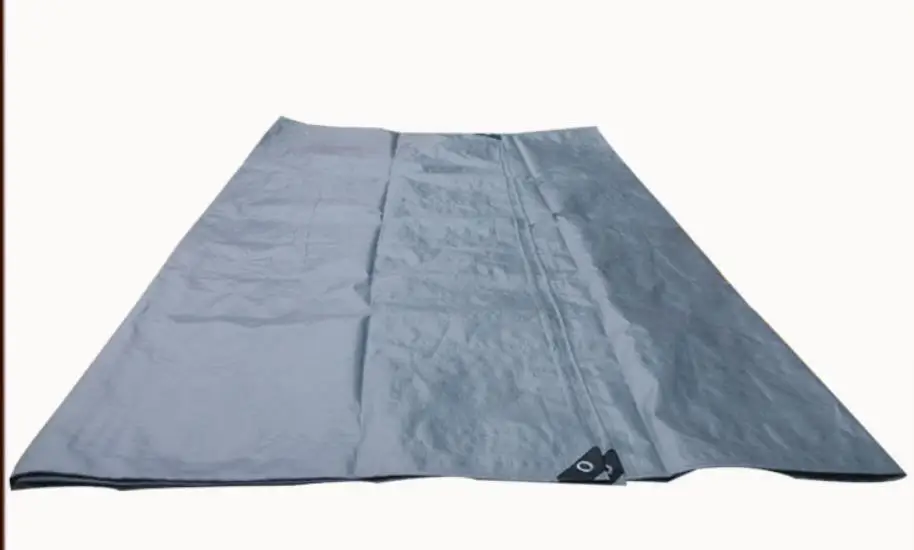 Silver gray color 4mX 6m outdoor rainproof tarpaulins, outdoor tarps