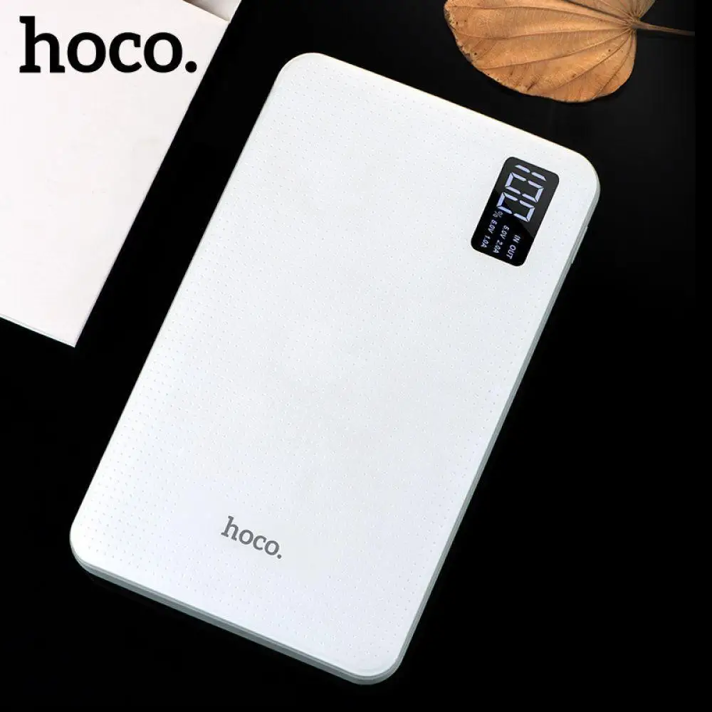 HOCO power Bank 30000 мАч 3USB внешняя Мобильная батарея зарядное устройство Поддержка ЖК-дисплей повербанк для Xiaomi Mi iPhone samsung Galaxy