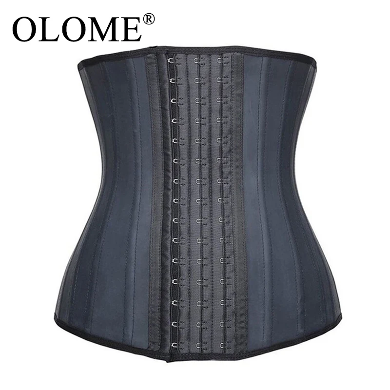 

MUKATU Latex Waist Trainer Corset Belly Slimming Underwear Belt Sheath Body Shaper Modeling Strap 25 Steel Boned Waist Cincher