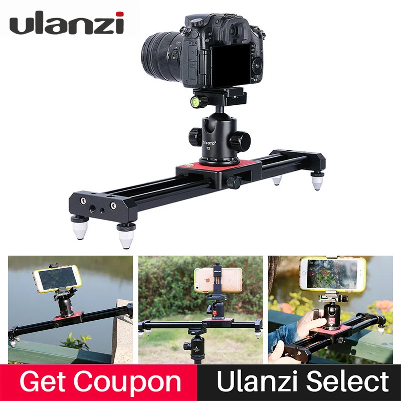 Ulanzi 40cm Camera Tripod Track Dolly Slider Video Stabilizer Rail