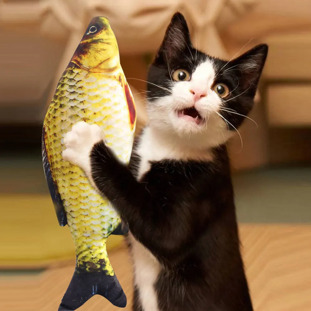 Игрушечная Рыба для домашних животных, креативная кошка, имитация рыбы, кошка, очищающая резинка для жевания, игрушки, спальная Подушка