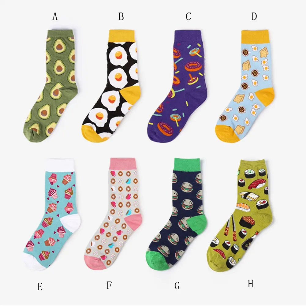 

Feitong Women Cotton Socks Fashion Autumn Winter Kawaii Ladies Funny Print Cotton Socks Ankle Socks Gifts Socks calcetines mujer