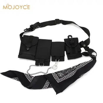 

Hip Hop Streetwear Men Functional Waist Packs Bag Adjustable Waistcoat Fanny Belt Bags Chest Bags Rig Chest Bag