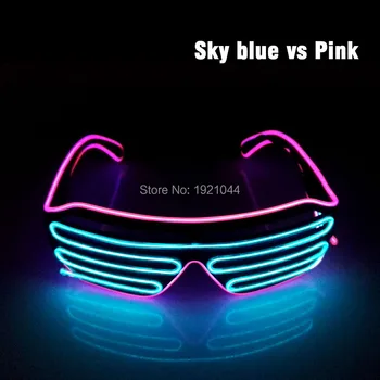 

2020 New Powered By DC-3V Steady on EL Wire 17 style multicolor Glasses Cold Light Tube Rope Flexible Neon Party Decoration