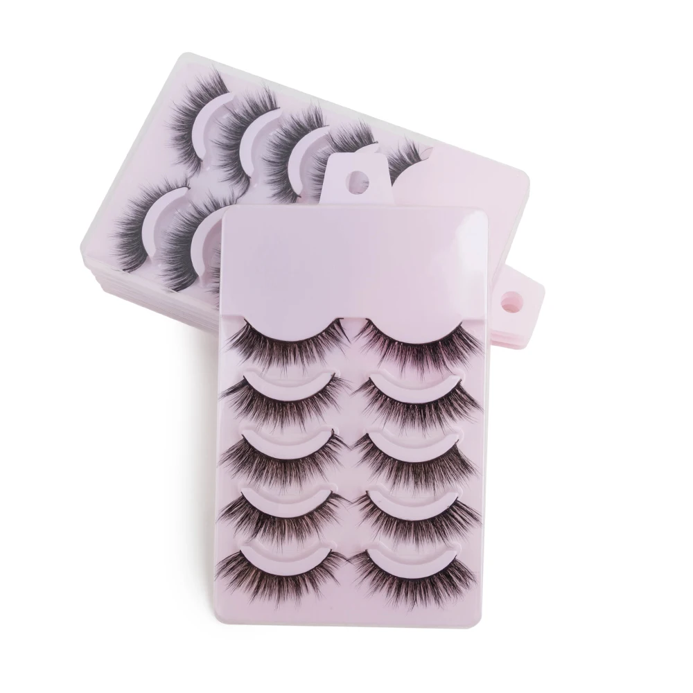 5 Pairs BES Mink Eyelash Extension Strip 3D Eyelashes Natural Soft False Makeup Silk Lash | Красота и здоровье