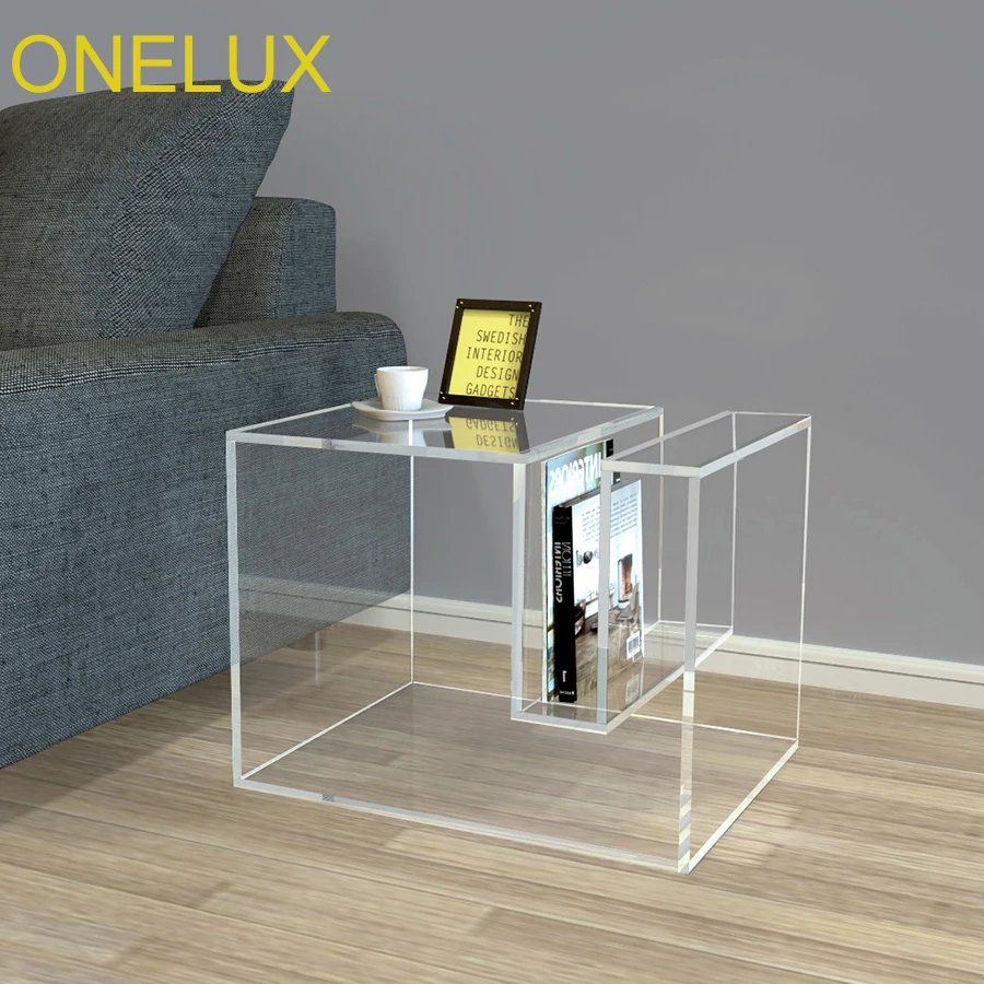 أسود الاكريليك عرضية أريكة الجدول مع مجلة رف ، وسيت صغيرة القهوة الشاي الجداول/المعيشة غرفة الأثاث