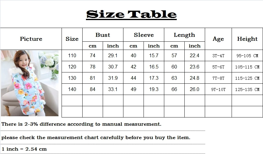 Baby Girls Coats Children's Thickening Hooded Warm Winter Jackets Coat floral hooded down feather long down Coats For Teenage 3-10Y kids clothing (1)_