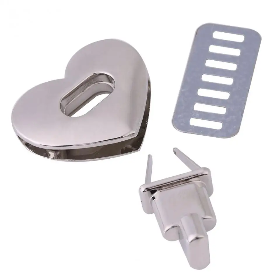 5Sets Heart shaped Twist Locks Metal Clasp Turn Lock Twist Lock