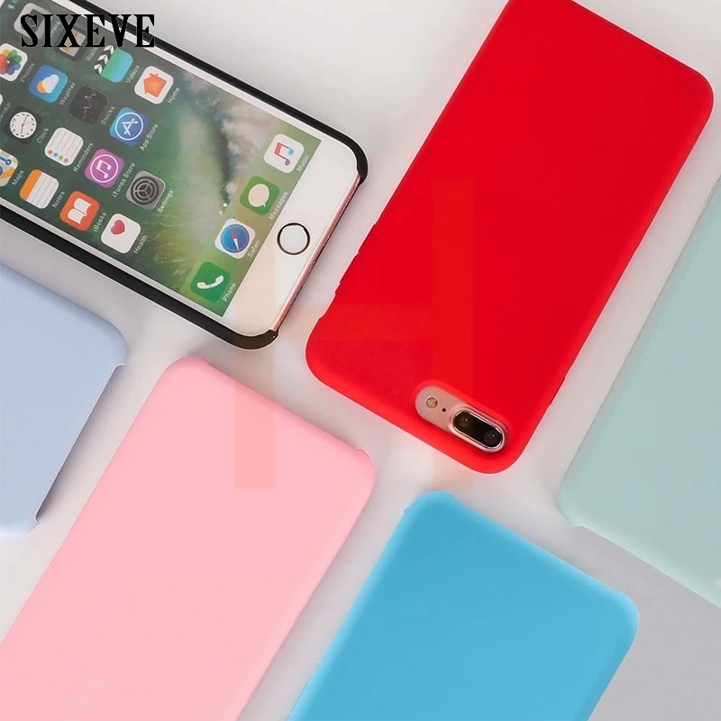 Оригинальный жидкий силиконовый чехол для iPhone 6 s 7 8 Plus XS MAX XR X милый гелевый