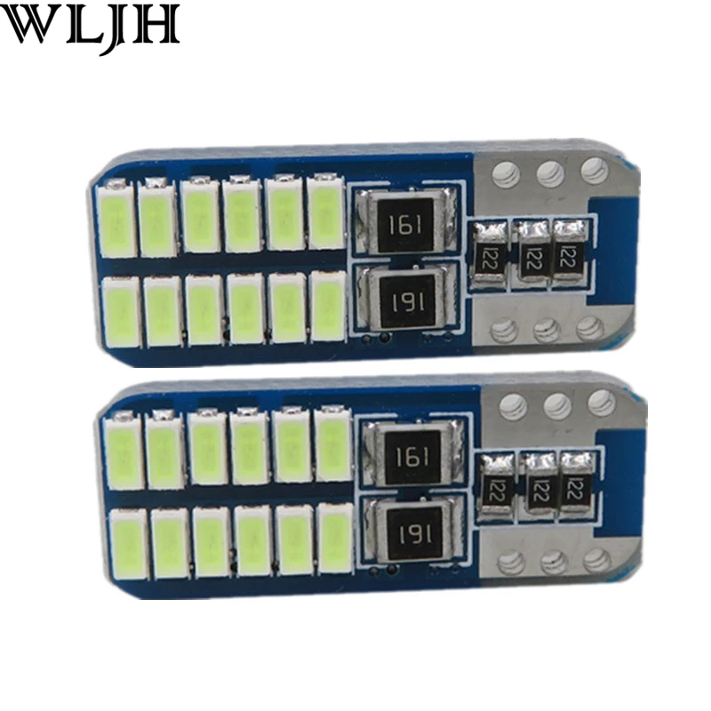 WLJH 4x Canbus без ошибок T10 LED 501 W5W 3014 SMD Автомобильные светодиодные лампы 12 В