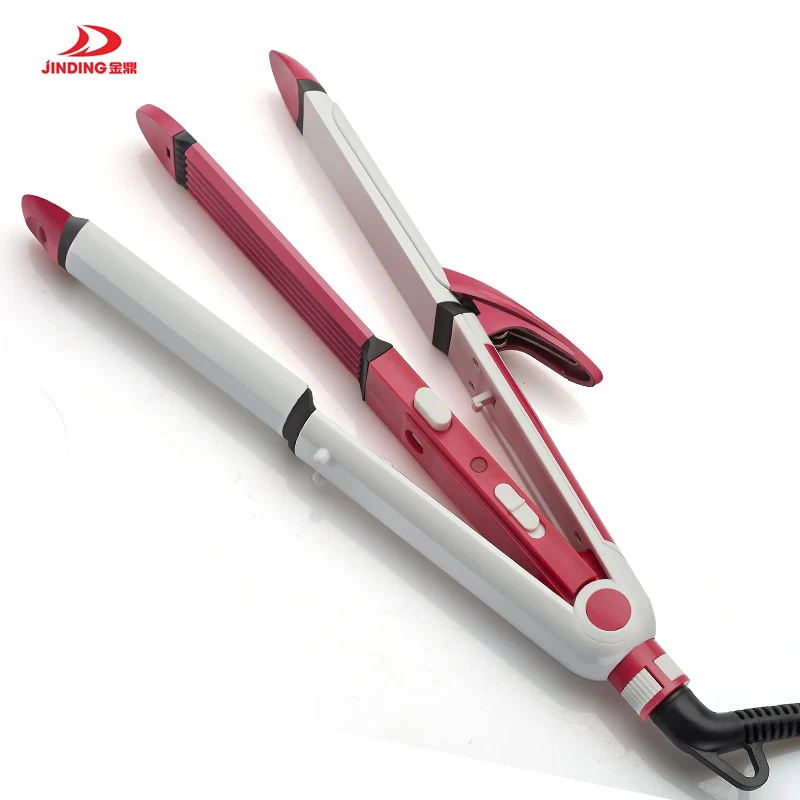 

3 In 1 Straightening & Curling Irons Professional Hair Salon Tool Multifunctional Tourmaline Ceramic Curling Iron