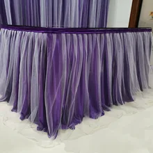 Тюлевая юбка-пачка для стола, вечерние, свадебные, для украшения дома, банкета, юбка для стола, скатерть