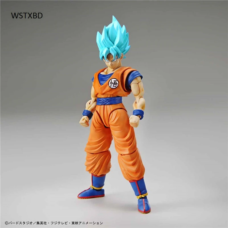 WSTXBD Original Dragon ball Z Figure-Rise SSJ God Blue Goku PVC Figure Toys Figurals Model Kids Dolls WSTXBD Original Dragon ball Z Figure-Rise SSJ God Blue Goku PVC Figure Toys Figurals Model Kids Dolls