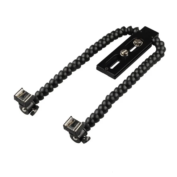 Online Dual arm Flexible Flash Halterung für MAKROAUFNAHME FÜR NIKON CANON Kamera Universal