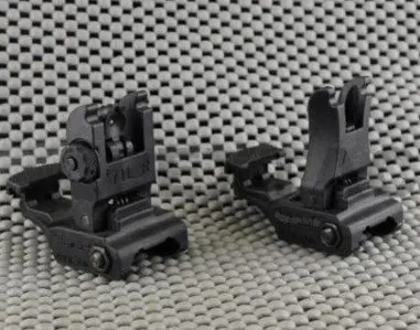 

Style 71 Tactical Rail Mount Flip Up Polymer Sights Set - Black