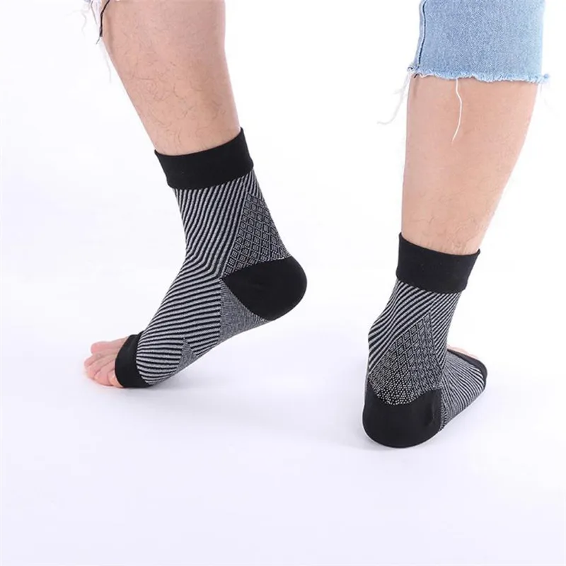 1 пара спортивных мужских и женских гибких компрессионных коротких носков с защитой от усталости, носки с открытыми пальцами средней длины, для занятий фитнесом,#20