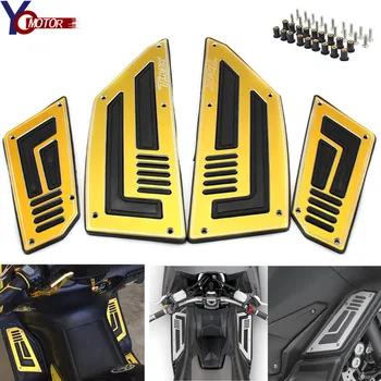 

Motorcycle Aluminum Footboard Steps Motorbike Foot Footrest Pegs Plate Pads For YAMAHA TMAX530 TMAX 530 T-MAX 530 2012-2016