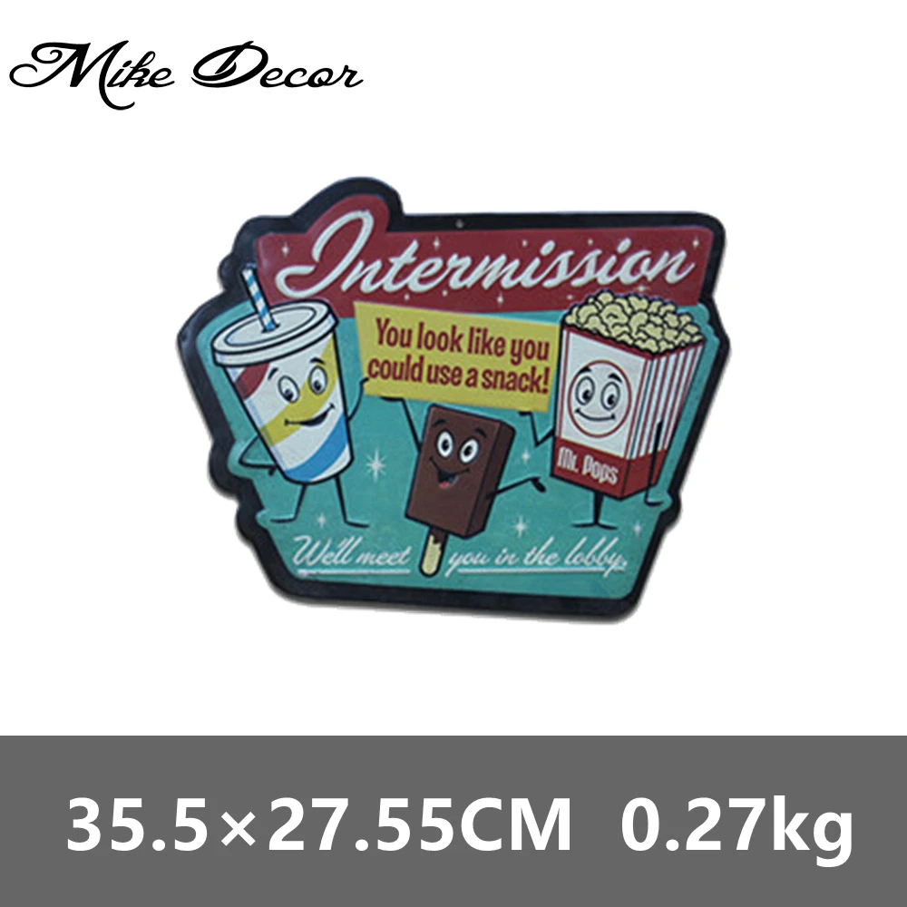 [Майк Декор] быть-БОПС diner металлическая банка знак Ретро Подарок неправильной настенная доска домашний бар магазин декора YF-3
