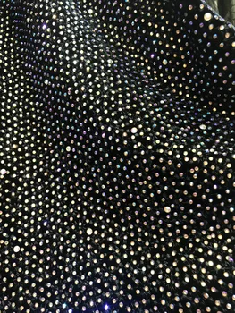 

embroiderd lace fabric CiCi-12.1135 with sequins beautiful Nigerian sequins lace fabric for party dress