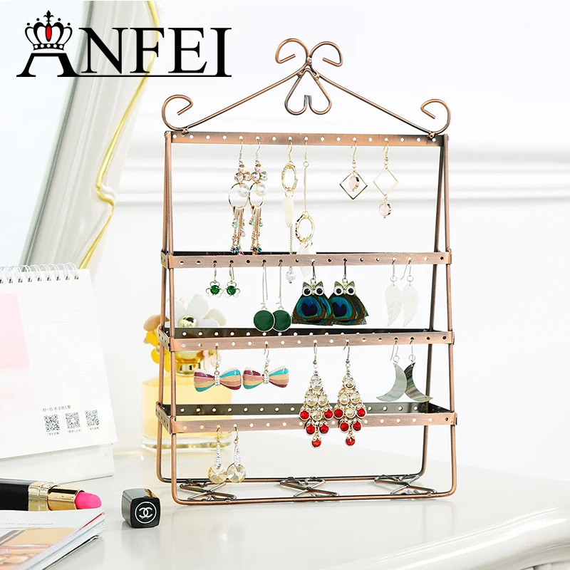 

ANFEI New Earring Display Series Jewelry Display Earrings Organizer Rack Removable, Hanging On The Wall A Variety Of Shapes