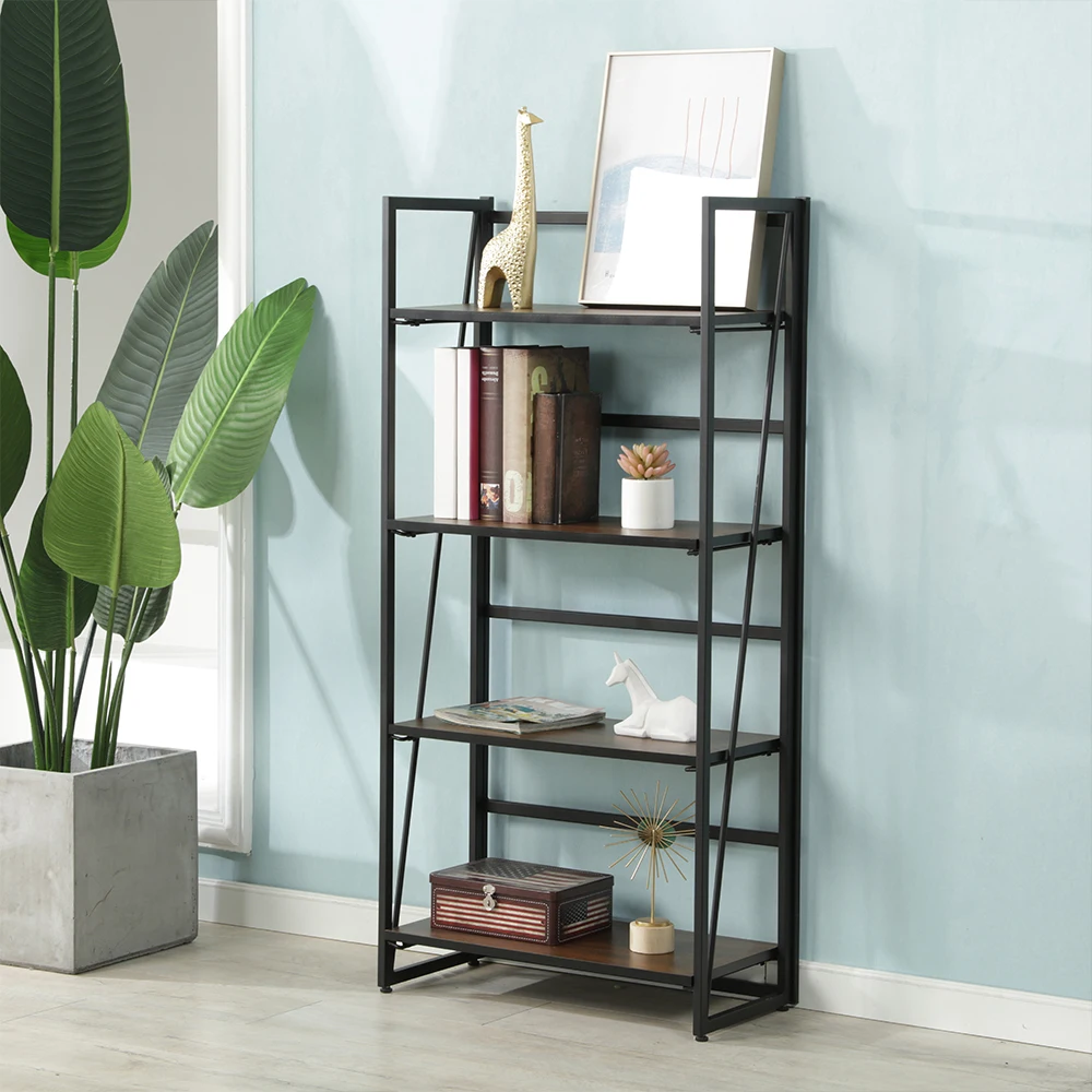 4 تيير متعددة الأغراض طوي خزانة تخزين الرف رف تخزين الرف للكتب الأطفال رف كتب خزانة للمنزل