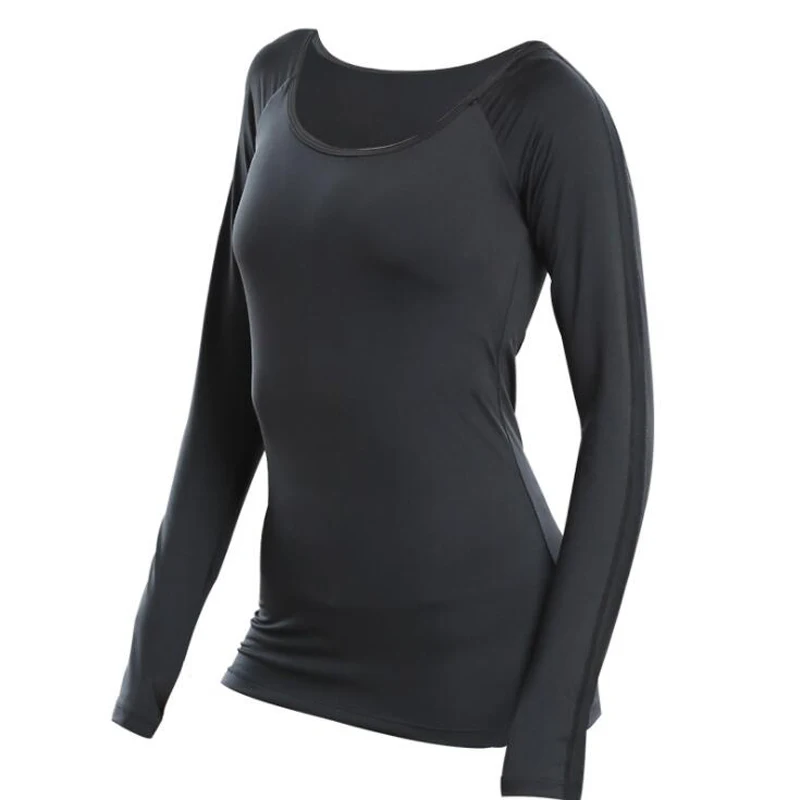 

2018 Hot Sale Polyester Ropa Deportiva Mujer Gym Women Yoga Top Full Sleeve T Shirt Quick Dry Fitness Mesh Hollow Shirts D33