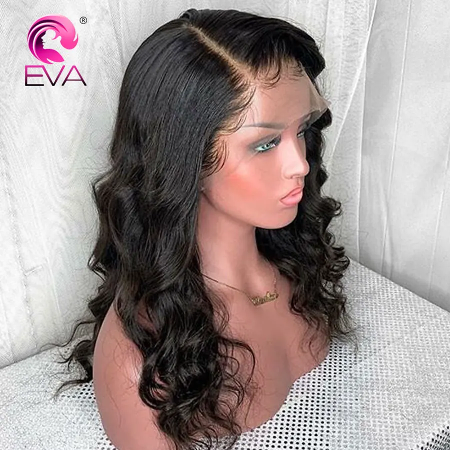Eva Hair Wavy Lace Front Human Hair Wigs Pre Plucked With Baby Hair 13x6 Parting Lace Wig Brazilian Remy Hair Free Shipping