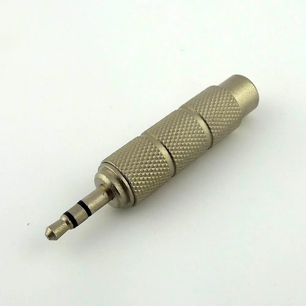 

1pcs 3.5mm Male Plug Stereo to 6.35mm Female F Metal Audio Adapter Converter Nickel