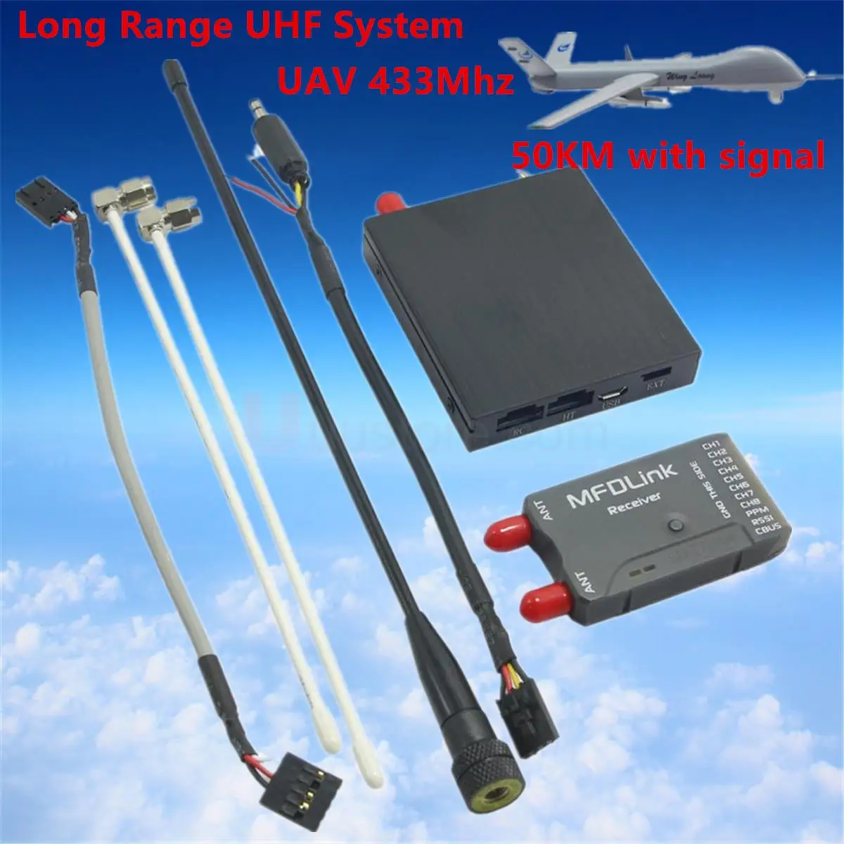 Aliexpress.com : Buy 50KM Long Range MFDLink Rlink 433Mhz 16CH 1W FPV ...