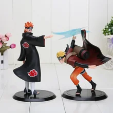 2pcs set 18cm Naruto Uzumaki Naruto VS Pain PVC Action font b Figure b font Collectible
